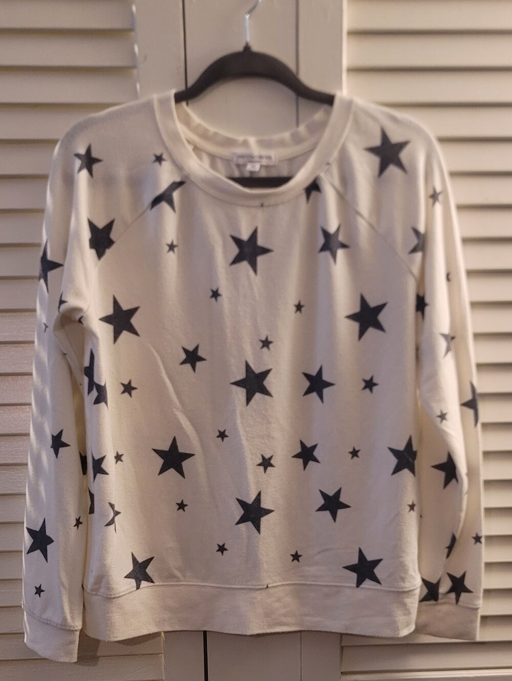 Women's Grayson Threads  White Top With Grey Star-Print